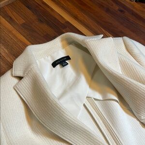 Ann Taylor ivory blazer wool size 8